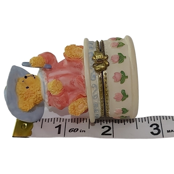 Vintage Teddy Bear Trinket Box Decor - Picture 6 of 7